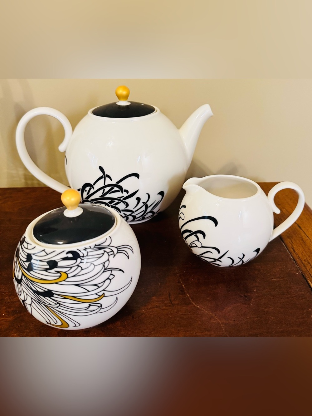 Denby Monsoon Floral Tea Trio